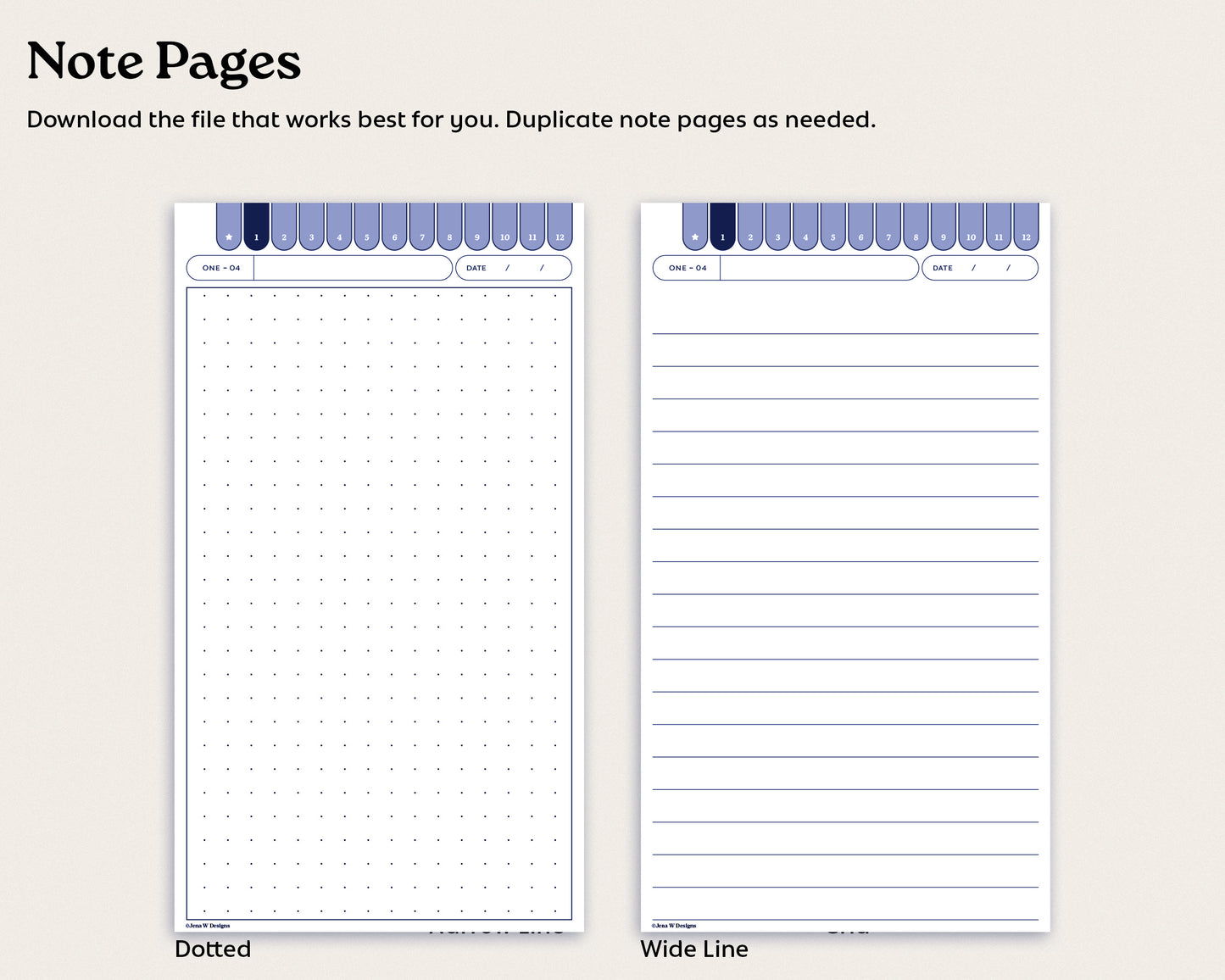 12 Subject Notebook | for reMarkable Paper Pro Move