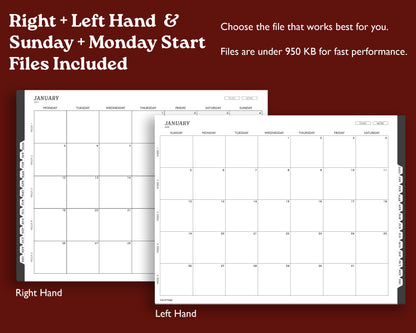 2026 Daily Digital Planner | Landscape Planner for Kindle Scribe