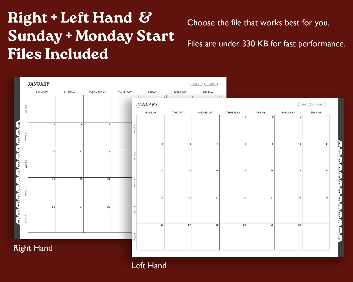 2026 Hourly Weekly Digital Planner | Landscape Planner for Kindle Scribe