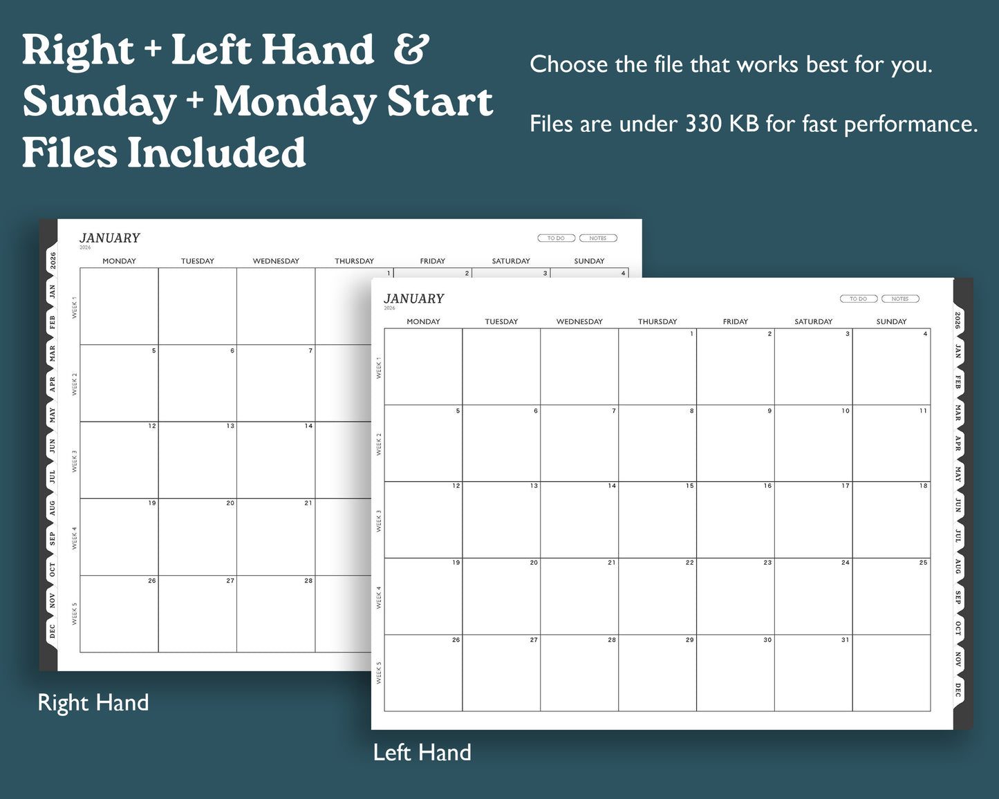 2026 Hourly Weekly Planner | Landscape Planner for reMarkable 2