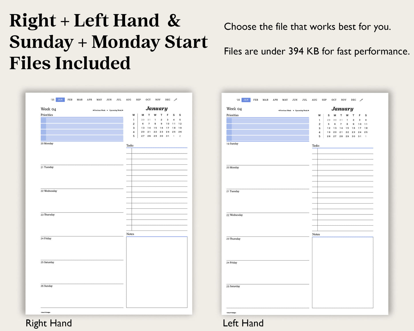 2025 Weekly Planner | for reMarkable Paper Pro