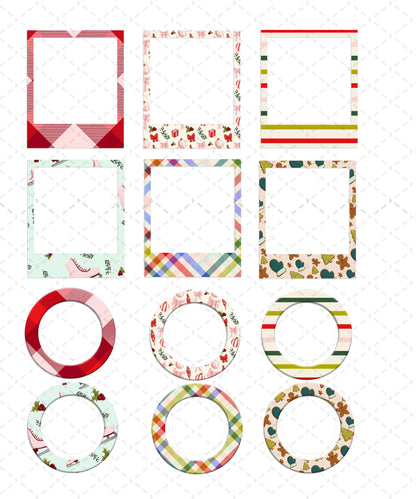 Christmas Digital Planner PNG Stickers | Frames Volume 4