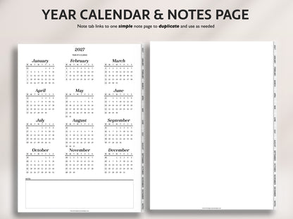 2027 Daily Journal | Minimal Modern Simple Diary