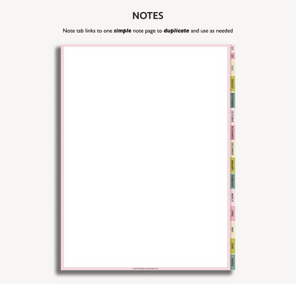 2025 2026 Mid Year Weekly Planner | Minimal Modern Simple Agenda