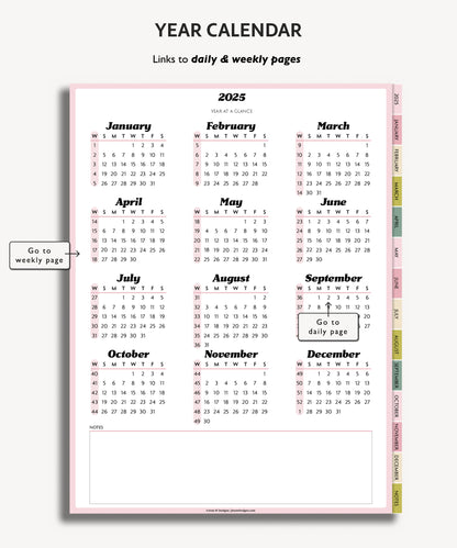 2025 Daily Planner | Minimal Modern Simple Agenda