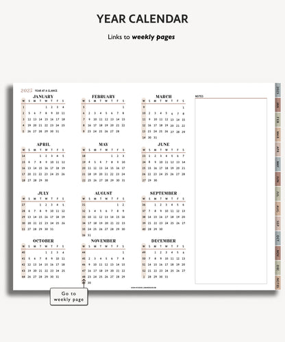 2025 Simple Landscape Weekly Digital Planner | Modern Minimal