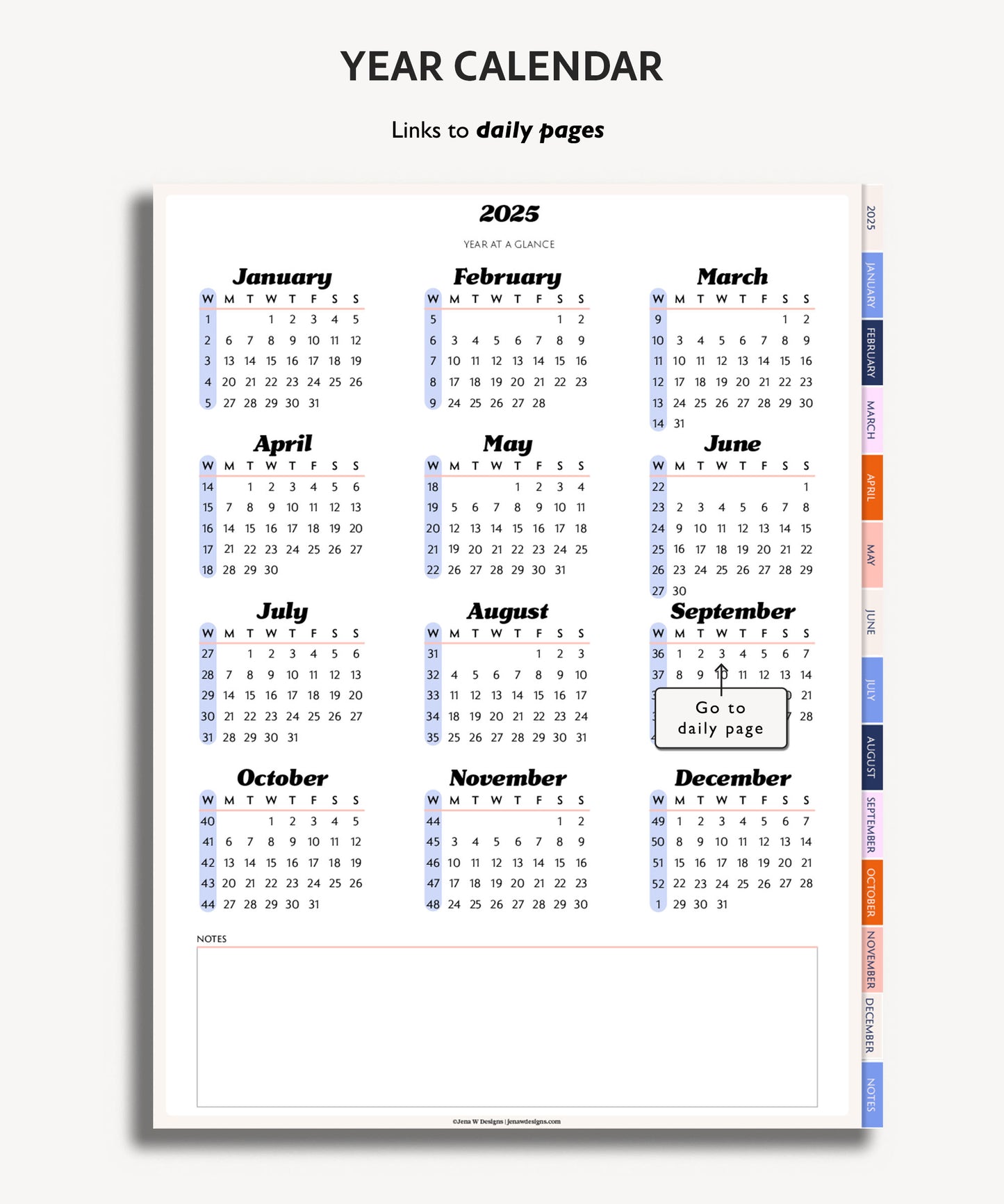 2025 Daily Journal | Minimal Modern Simple Diary