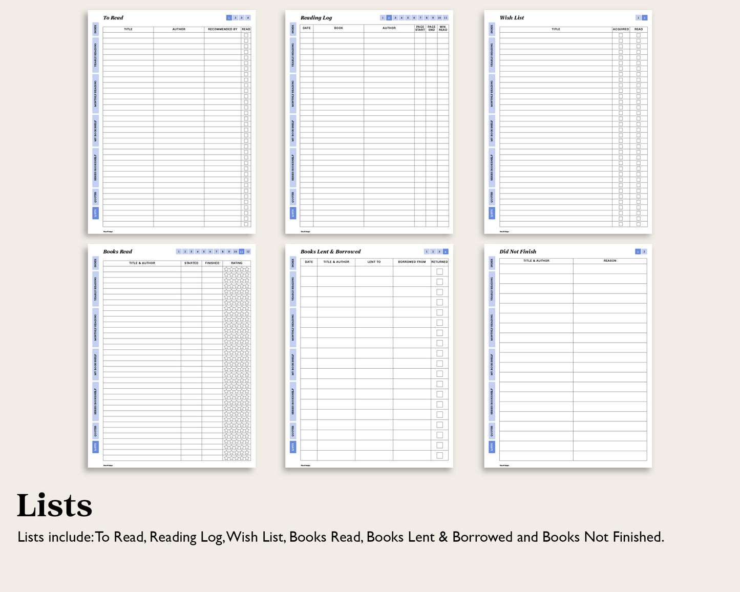 Reading Journal | for reMarkable Paper Pro