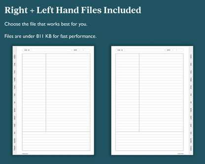 12 Section Cornell Notebook | for e-ink Devices