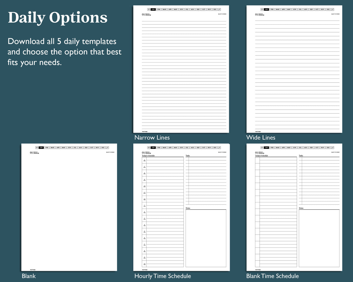 2027 Daily Planner | for reMarkable, Paper Pure, Paper Pro