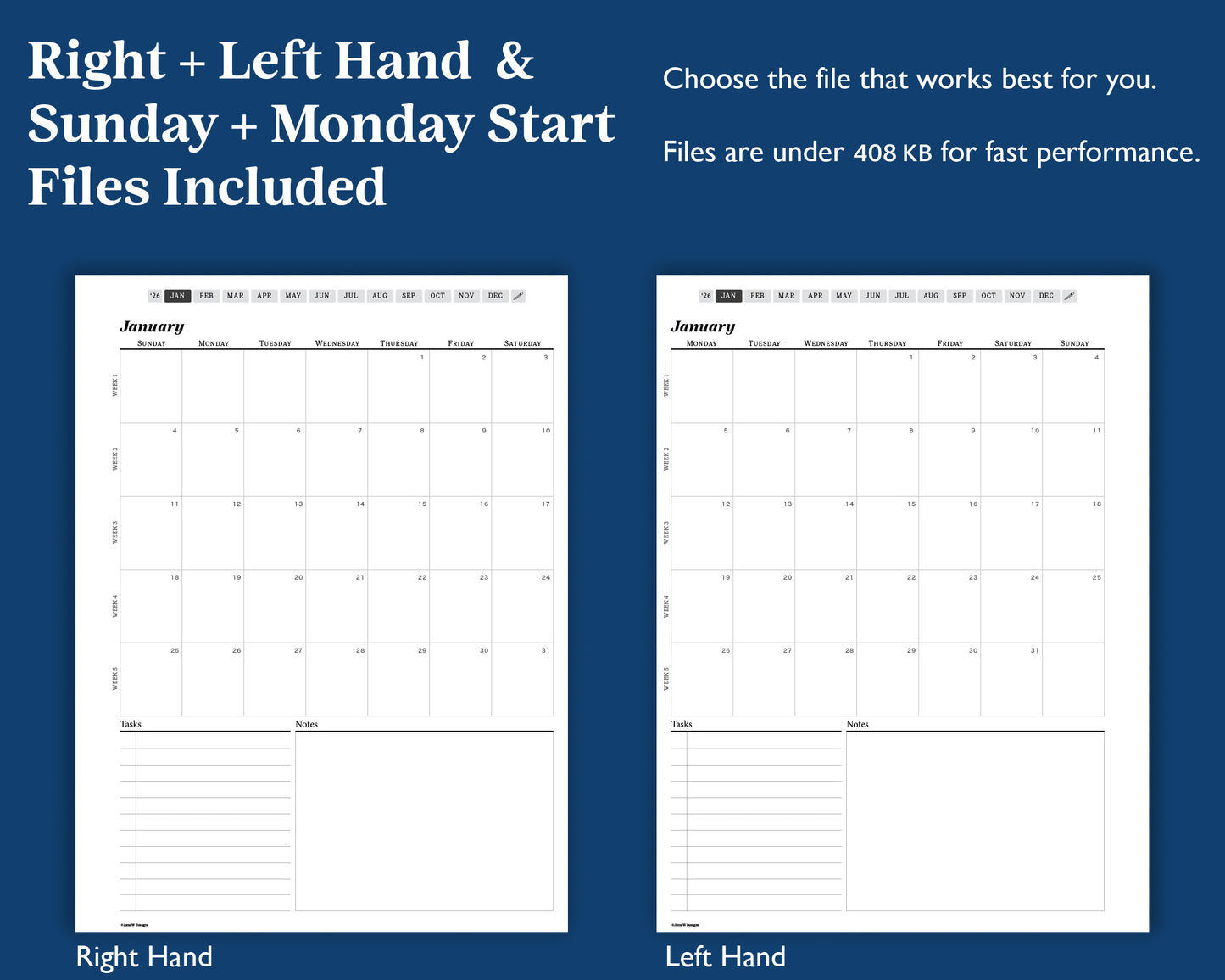 2026 Weekly Digital Planner | for Supernote