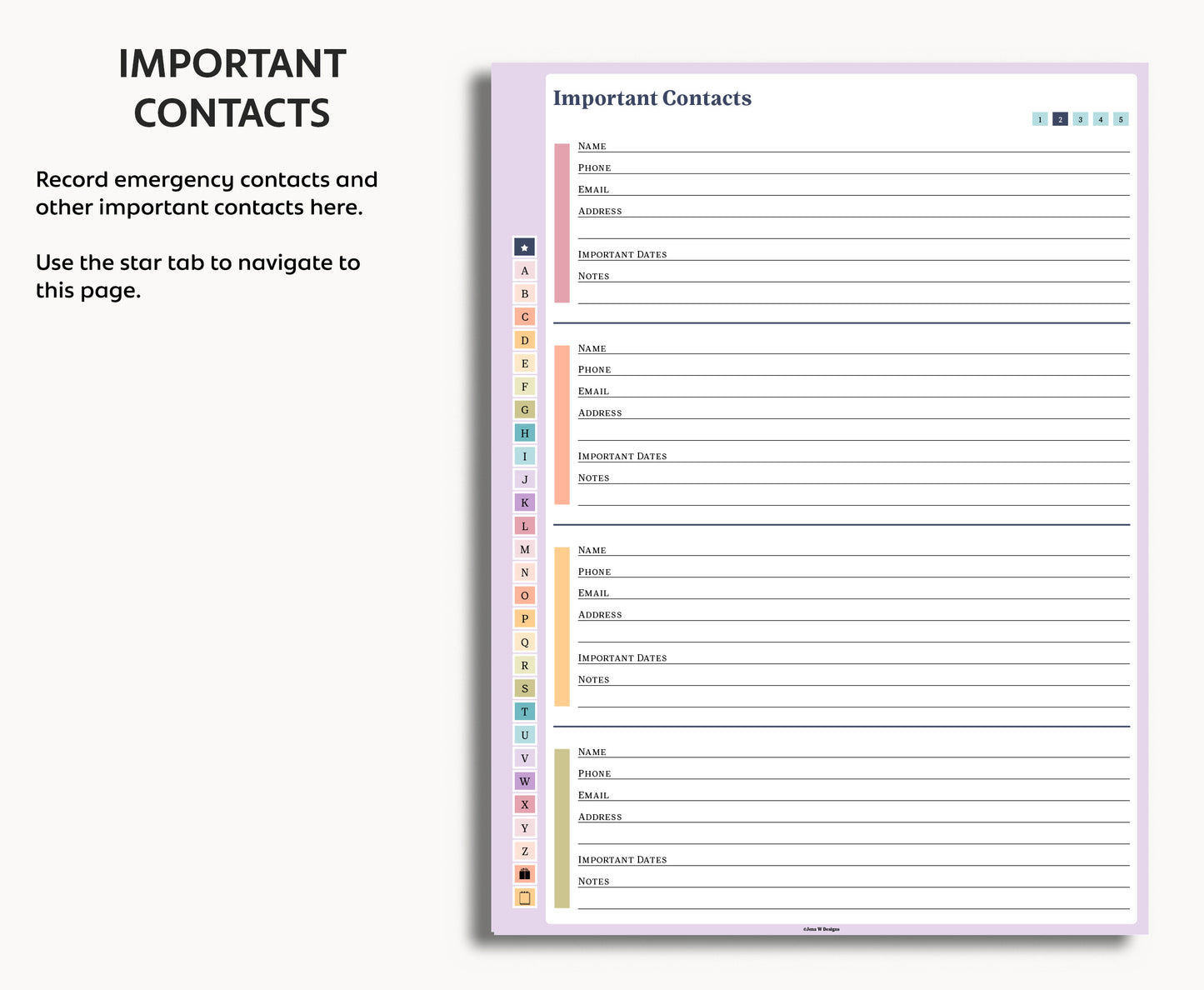 A to Z Address Book | for Kindle Scribe Colorsoft