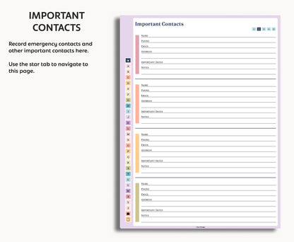 A to Z Address Book | for Kindle Scribe Colorsoft