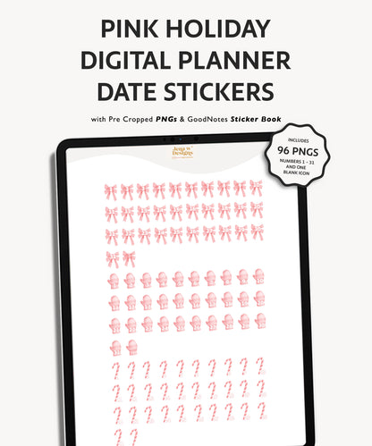 Digital Planner Date Dot Stickers | Christmas Holiday