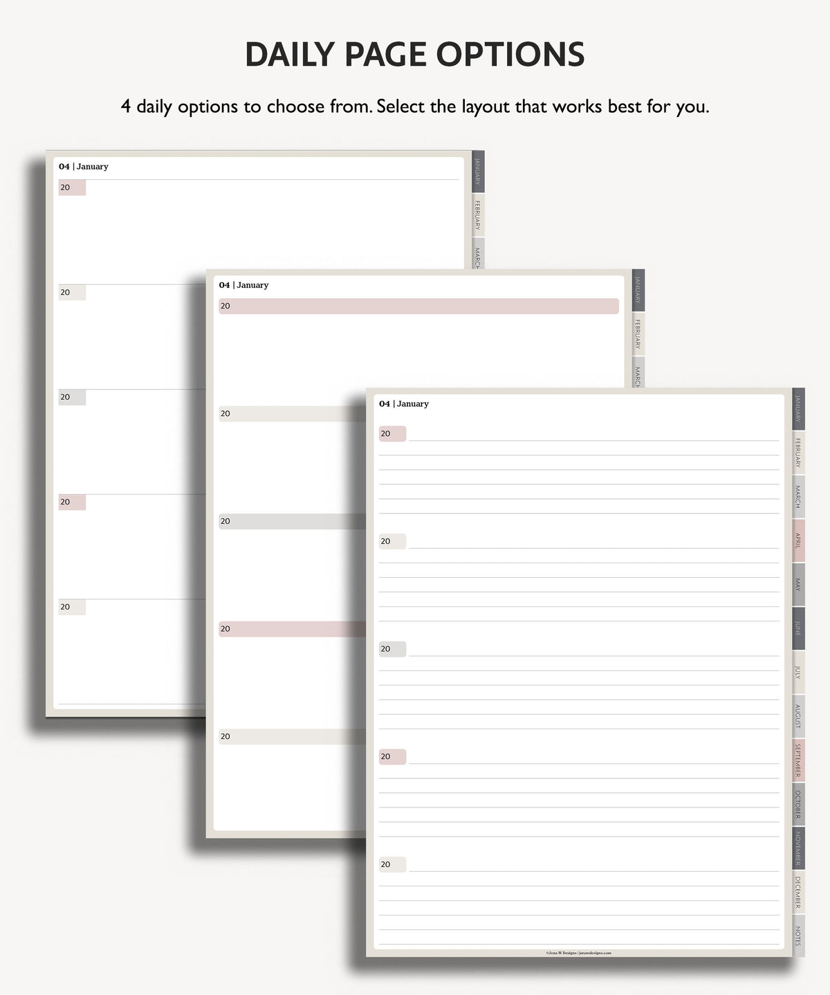 Journal 5 5 Year Digital Journal | One Line A Day Journal – Jena W Designs