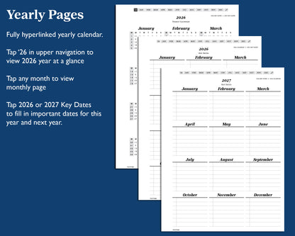 2026 Monthly Digital Planner | for Supernote