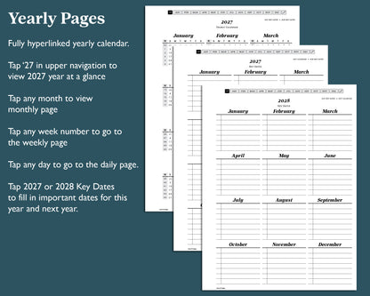 2027 Daily Planner | for reMarkable, Paper Pure, Paper Pro