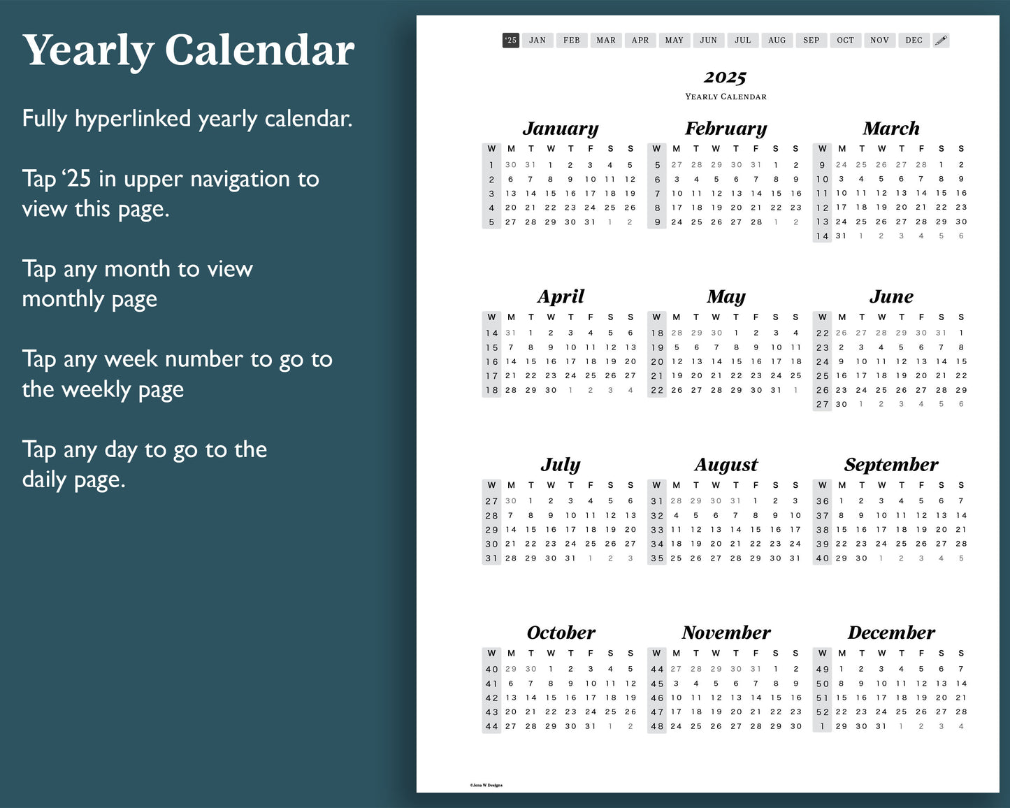 2025 Daily Planner | for reMarkable