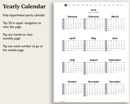 2025 Weekly Planner | for reMarkable Paper Pro