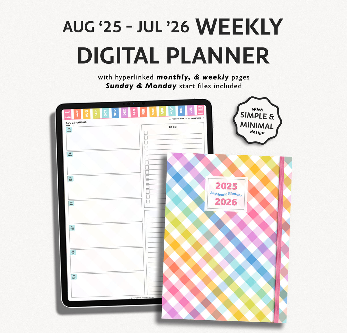 2025 - 2026 Mid Year Student Planner - Playful Academic Collection ...