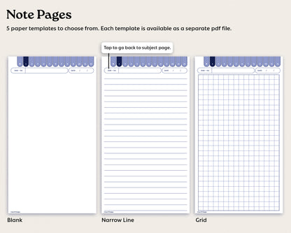 12 Subject Notebook | for reMarkable Paper Pro Move