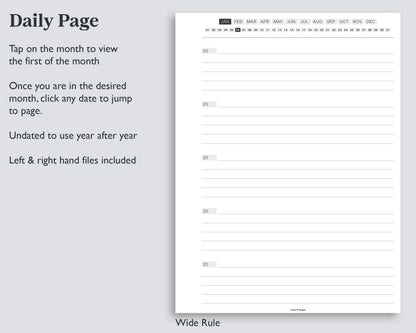 365 Daily Five Year Digital Journal | for e-ink Devices