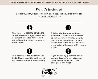 Reading Journal | for Kindle Scribe Colorsoft