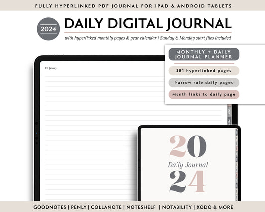 2024 Daily Journal | Landscape Page a Day Daily Journal