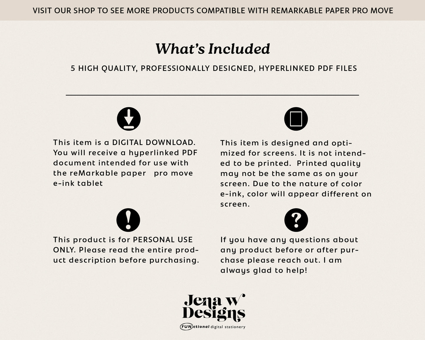 12 Subject Notebook | for reMarkable Paper Pro Move