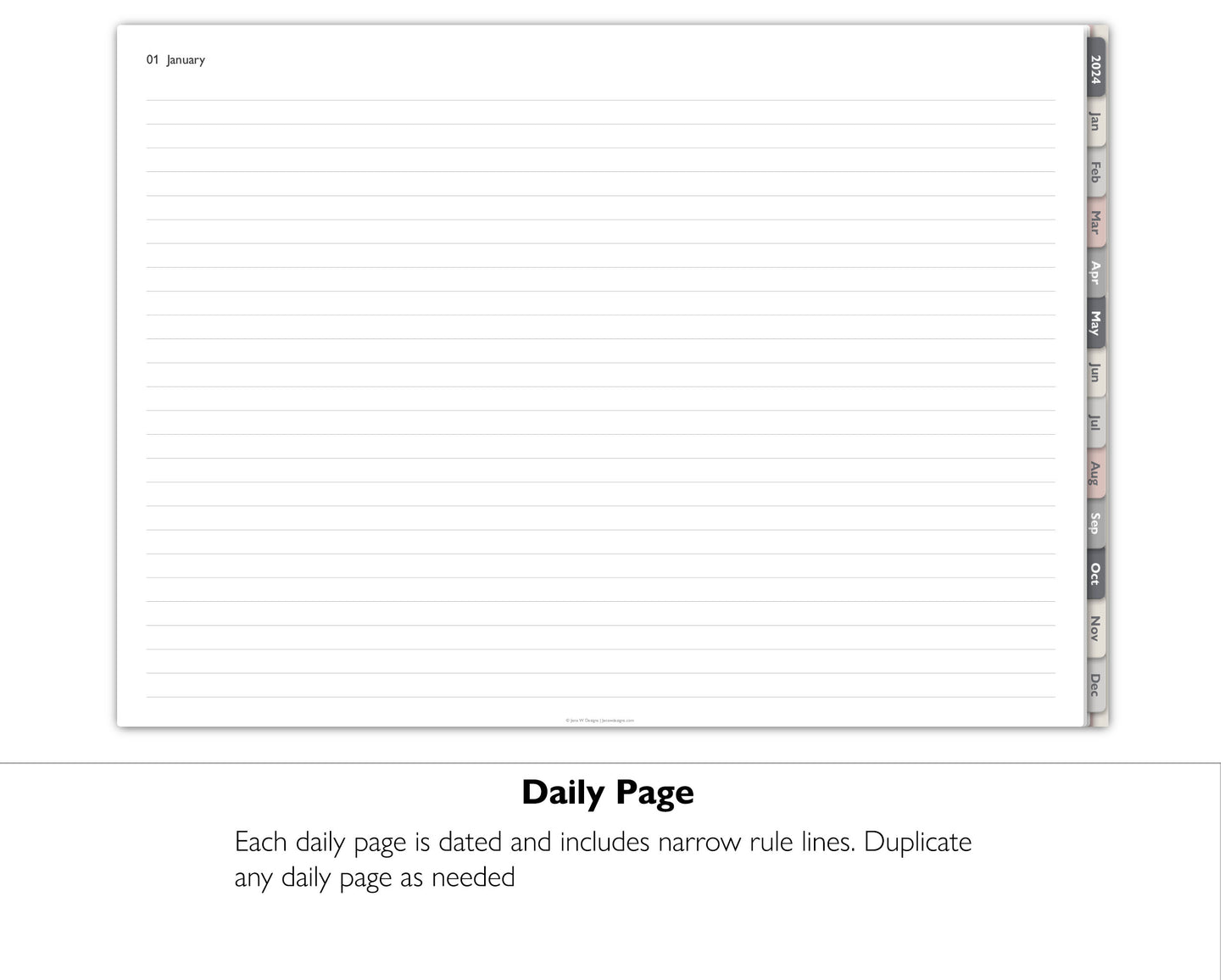 2024 Daily Journal | Landscape Page a Day Daily Journal