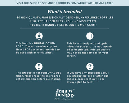 2027 Daily Planner | for reMarkable, Paper Pure, Paper Pro