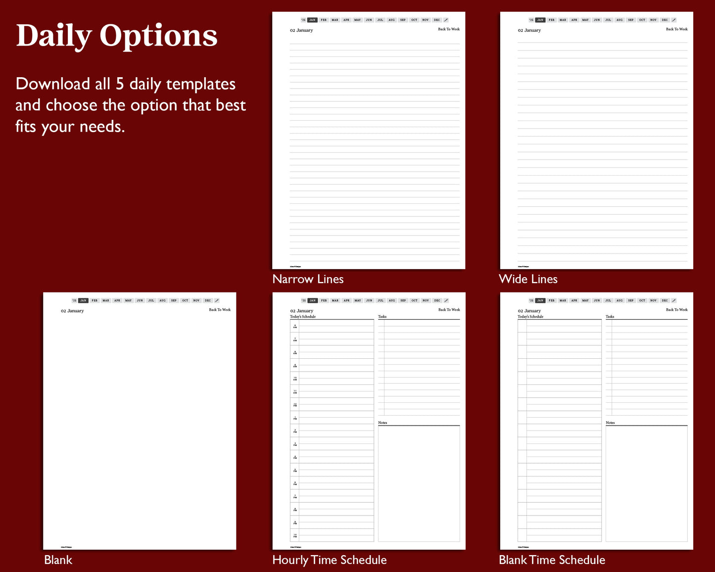 2025 Daily Planner | for Kindle Scribe