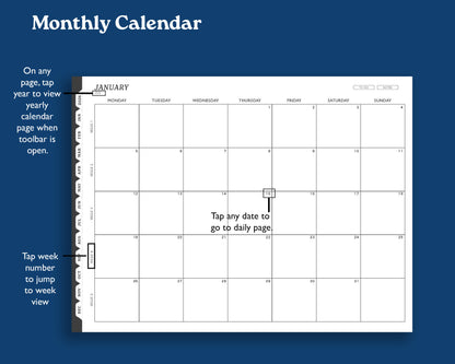 2026 Daily Digital Planner | Landscape Planner for Supernote