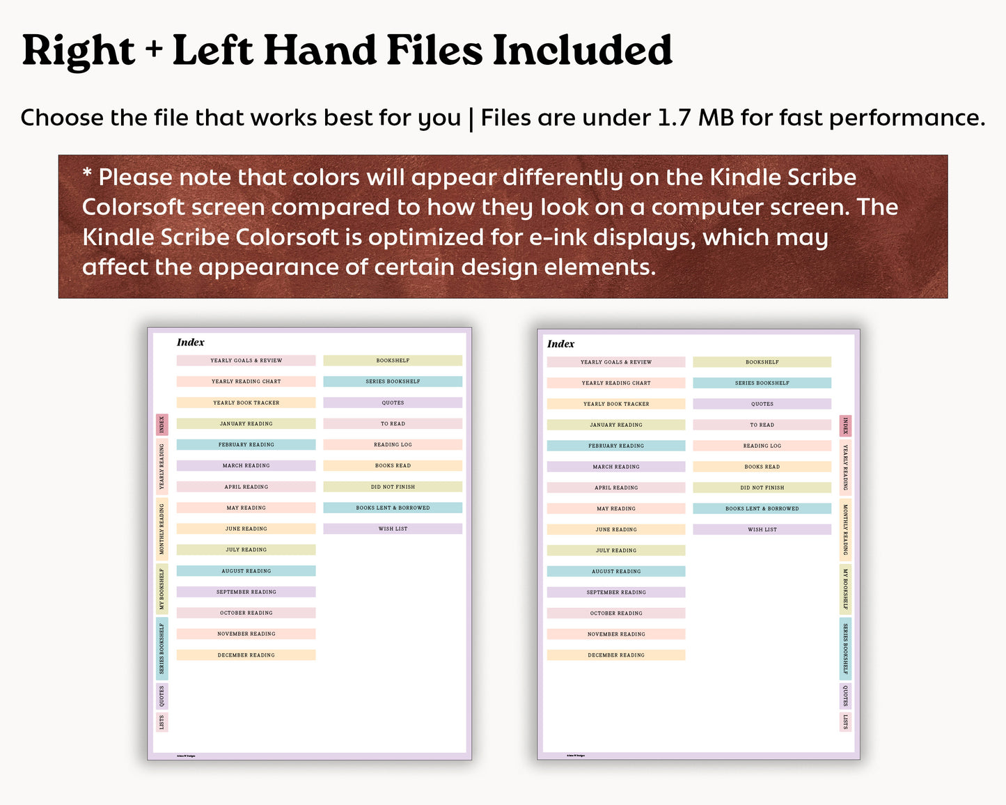 Reading Journal | for Kindle Scribe Colorsoft