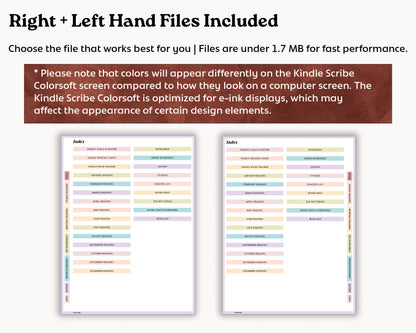 Reading Journal | for Kindle Scribe Colorsoft