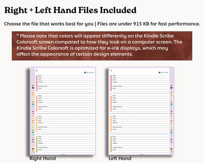 A to Z Address Book | for Kindle Scribe Colorsoft