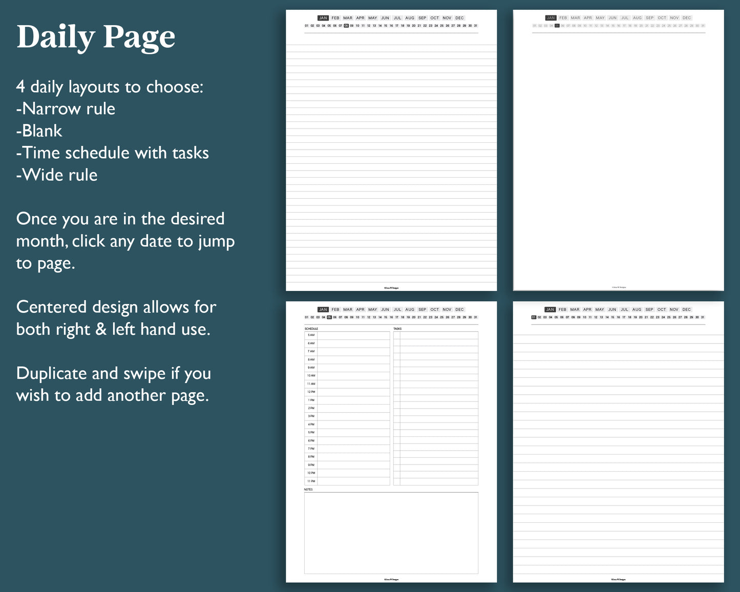 365 Daily and Monthly Digital Journal | for e-ink Devices