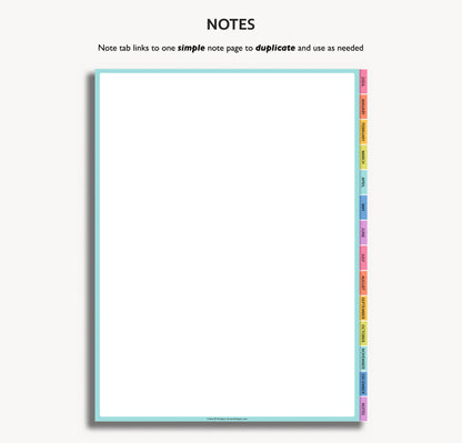 2026 Dated Monthly Digital Planner – Minimalist Planner for iPad & Android Tablets