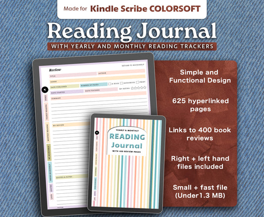 Reading Journal | for Kindle Scribe Colorsoft