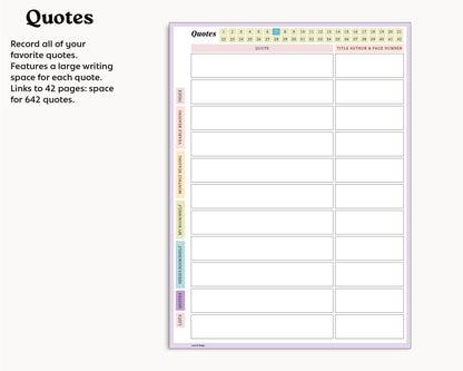 Reading Journal | for Kindle Scribe Colorsoft