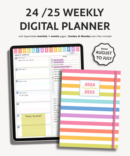 2024 - 2025 Mid Year Student Planner - Playful Academic Collection