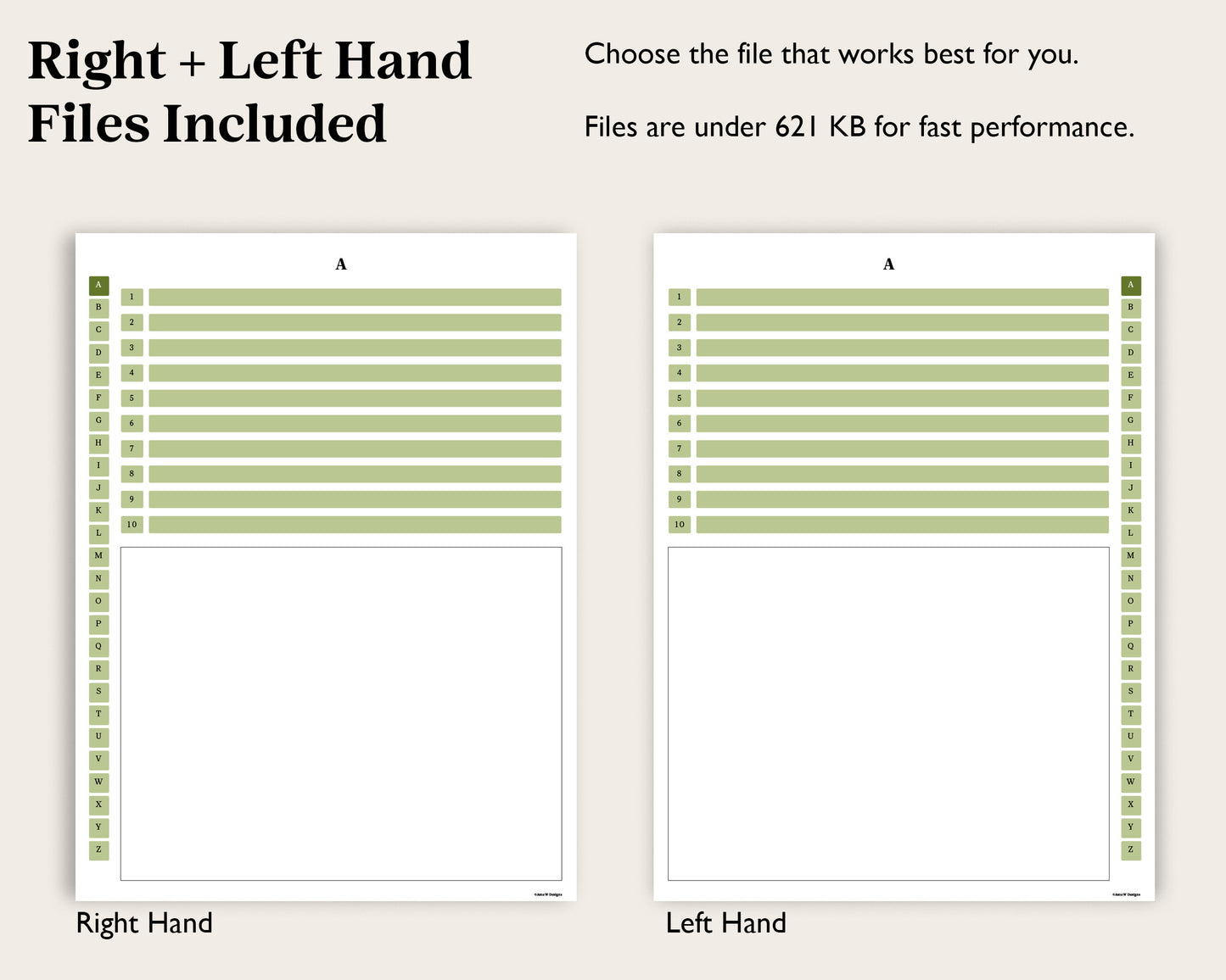 A to Z Tab Cornell Notebook | for reMarkable Paper Pro