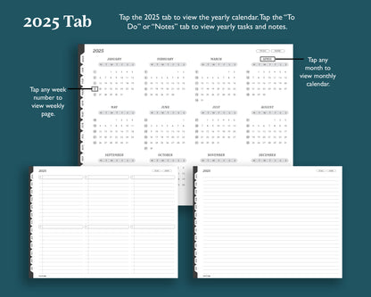 2025 Hourly Weekly Planner | Landscape Planner for reMarkable