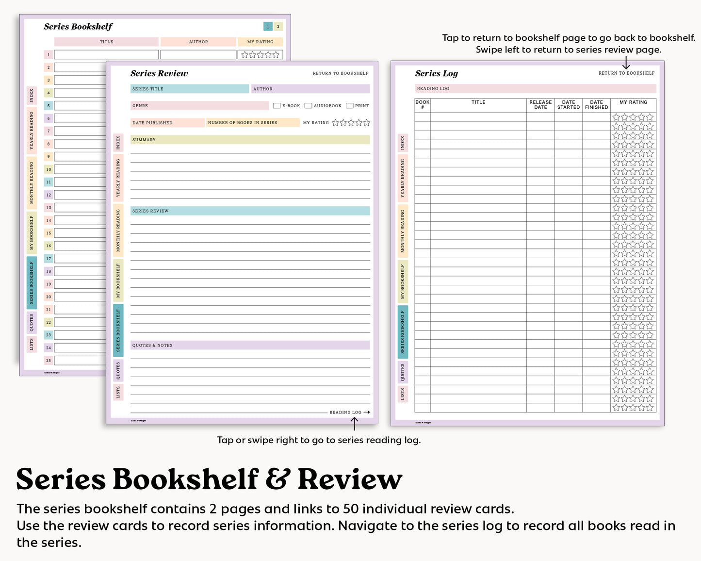 Reading Journal | for Kindle Scribe Colorsoft