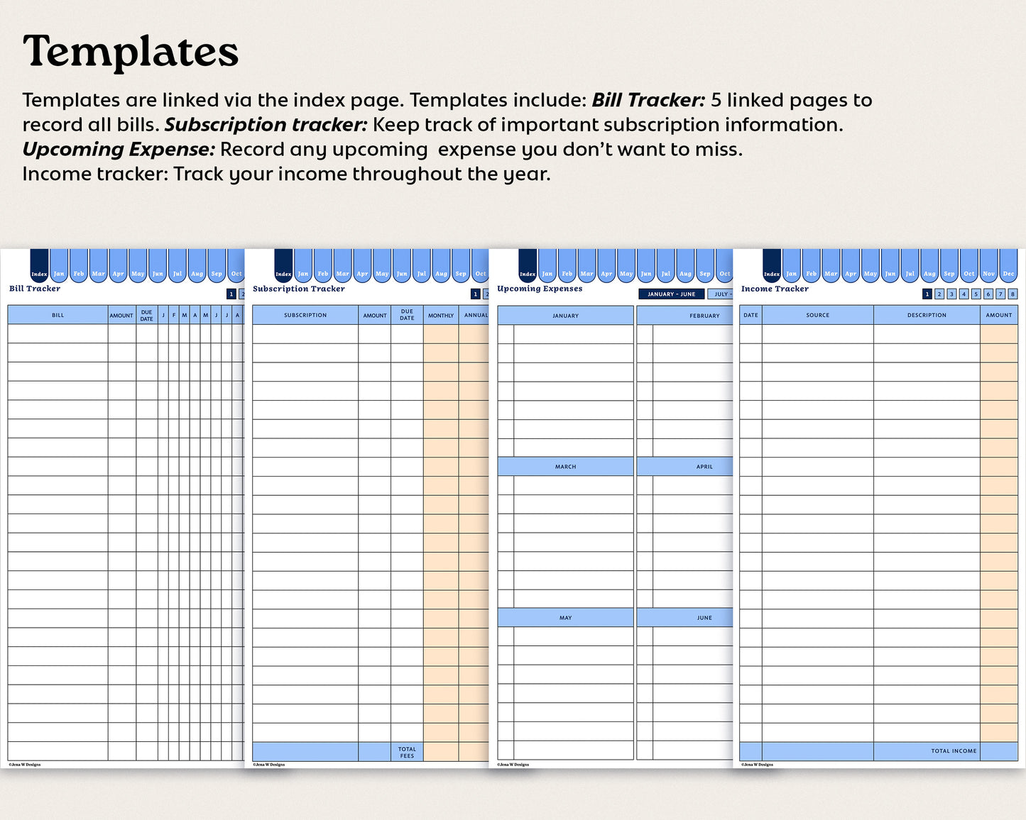 Budget Planner for reMarkable Paper Pro Move