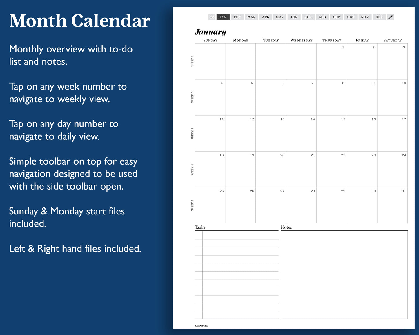 2026 Daily Digital Planner | for Supernote