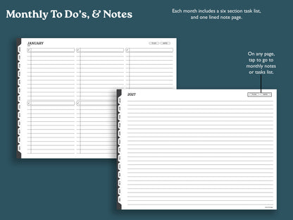 2027 Weekly Planner with To Do Lists | Landscape Planner for reMarkable 2, Paper Pure, Paper Pro