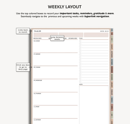 2025 2026 Mid Year Daily Planner | Minimal Modern Simple Agenda