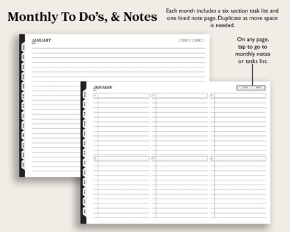 2025 Weekly Planner Landscape | for reMarkable Paper Pro