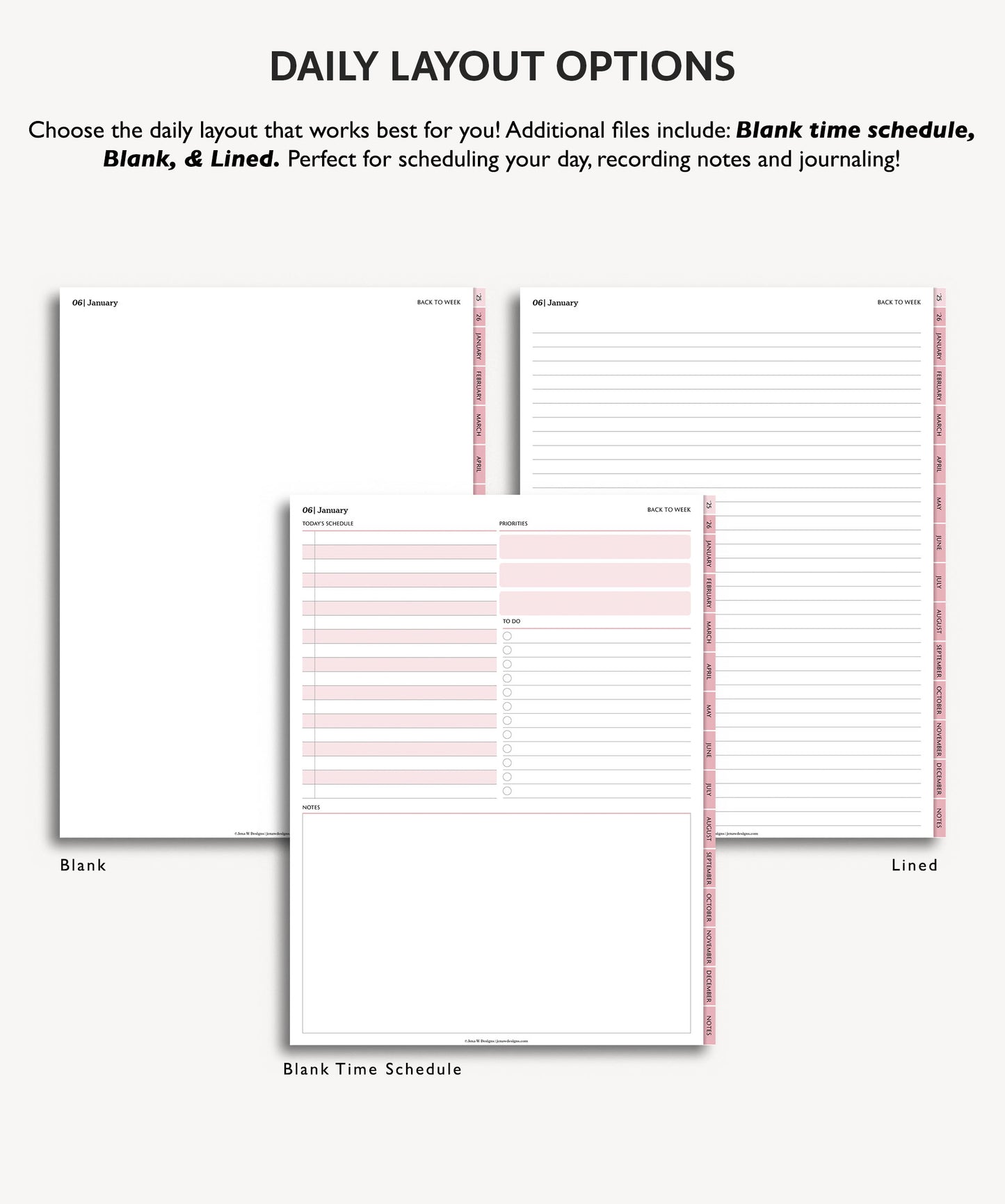 2025 2026 Two Year Daily Planner | Minimal Modern Simple Agenda